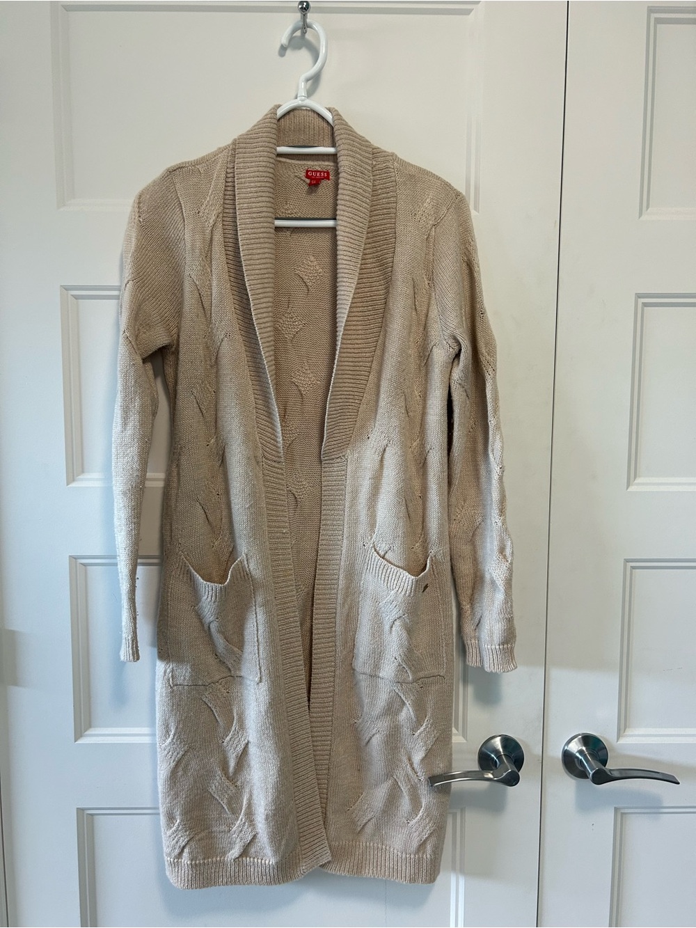 GUESS Cream Long Cardigan